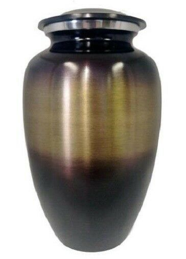 Large/Adult 200 Cubic Inch Midnight Gold Aluminum Cremation Urn for Ashes