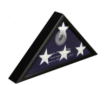 Load image into Gallery viewer, Black Veteran Flag Case for 5&#39; X 9.5&#39; Flag, Cremation Urn Base Available
