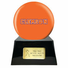 Load image into Gallery viewer, Large/Adult 200 Cubic Inch Clemson Tigers Metal Ball on Cremation Urn Base
