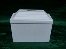 Load image into Gallery viewer, Large/Adult White Polymer Single Funeral Cremation Urn Burial Vault
