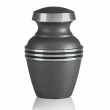 Load image into Gallery viewer, Small/Keepsake 4 Cubic Inches Gray Brass Funeral Cremation Urn for Ashes
