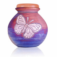 Load image into Gallery viewer, Large/Adult 200 Cubic Inches Raku Butterfly Funeral Cremation Urn for Ashes

