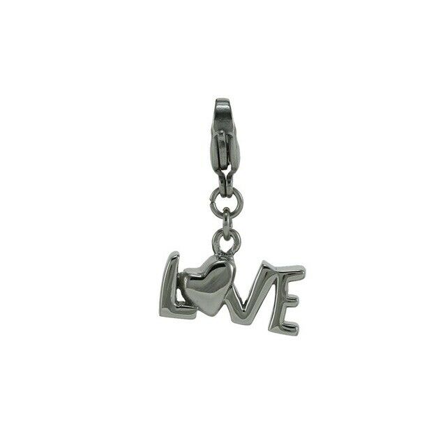 Stainless Steel Love Charm for Bracelet, Funeral Cremation Jewelry For Ashes