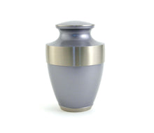 Load image into Gallery viewer, Adult 200 Cubic Inch Brass Blue Funeral Cremation Urn for Ashes
