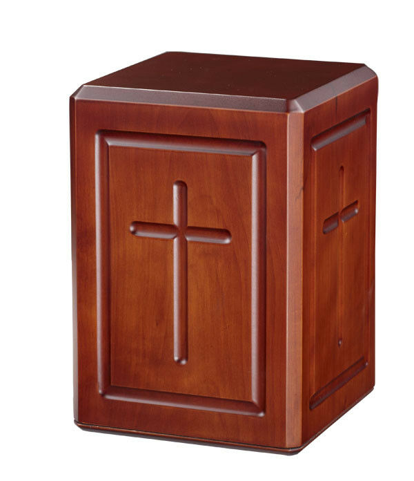 Large/Adult 210 Cubic Inches Cherry Wood Cremation Urn for Ashes