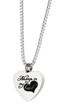 Load image into Gallery viewer, Always in my Heart Pendant/Necklace Funeral Cremation Urn for Ashes
