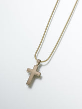Load image into Gallery viewer, Pewter Cross Memorial Jewelry Pendant Funeral Cremation Urn
