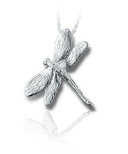 Load image into Gallery viewer, Sterling Silver Dragonfly Funeral Cremation Urn Pendant for Ashes w/Chain
