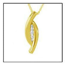 Load image into Gallery viewer, Embedded Stones 24k Gold Plated Sterling Silver Cremation Urn Pendant w/Chain
