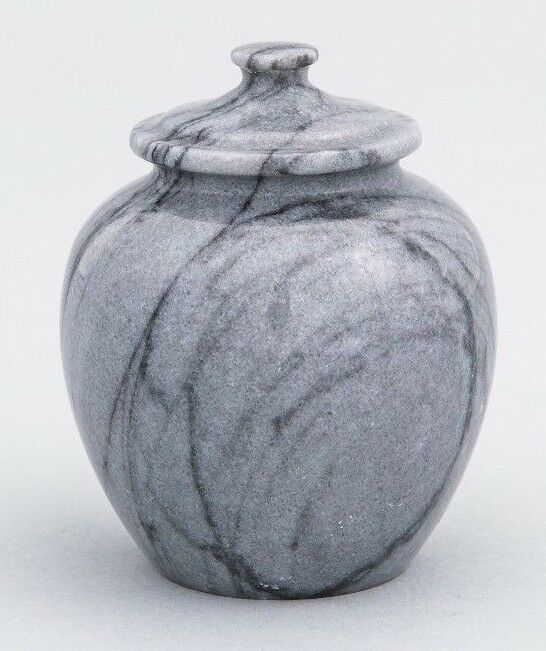 Small/Keepsake 1 Cubic Inch Gray Legacy Natural Marble Urn for Cremation Ashes