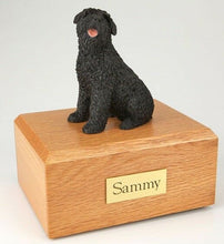 Load image into Gallery viewer, Bouvier Pet Funeral Cremation Urn, Engraved. Avail. 3 Different Colors 4 Sizes
