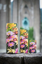 Load image into Gallery viewer, Set of Large, Med &amp; Small Floral Design Scattering Tube Cremation Urns for Ashes
