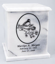 Load image into Gallery viewer, Large/Adult 230 Cubic Inches White Evermore Natural Marble Urn for Ashes
