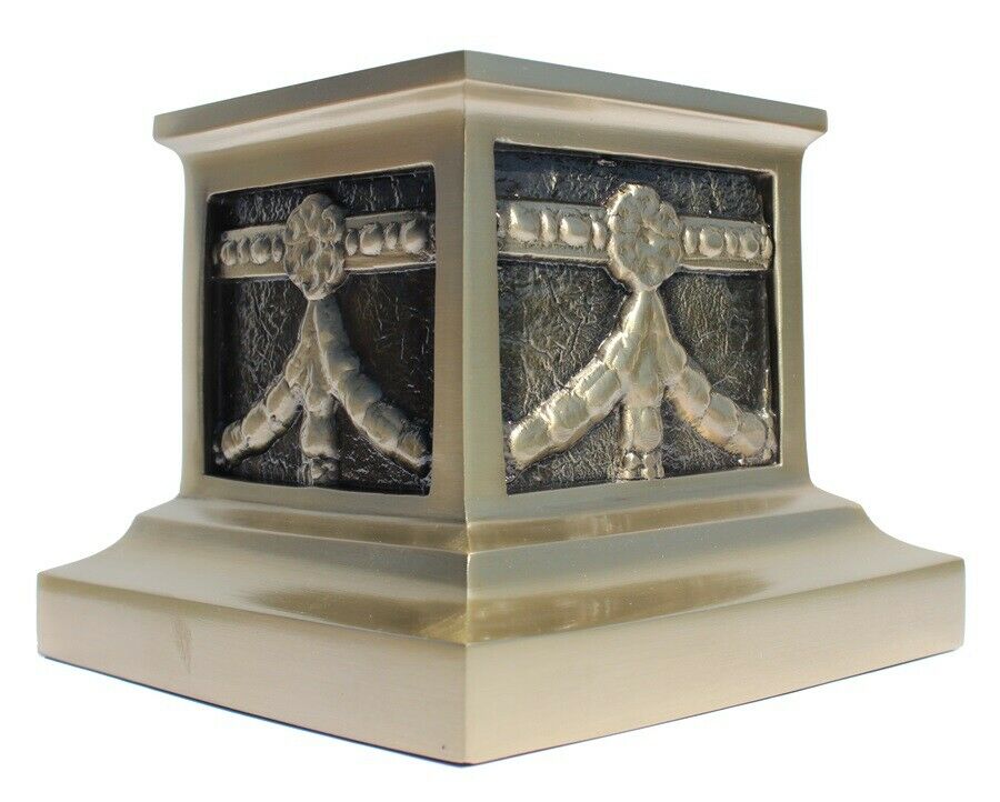 Small/Keepsake Cubic 39 Inch Roman Antique Bronze Funeral Cremation Urn