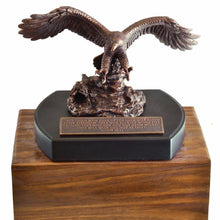 Load image into Gallery viewer, Large/Adult 240 Cubic Ins Religious Eagle Wood Funeral Cremation Urn for Ashes

