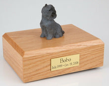 Load image into Gallery viewer, Black Cairn Terrier Pet Funeral Cremation Urn Avail in 3 Diff Colors &amp; 4 Sizes
