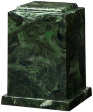 Load image into Gallery viewer, Large 225 Cubic Inch Windsor Elite Green Cultured Marble Cremation Urn for Ashes
