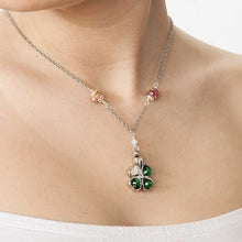 Load image into Gallery viewer, Stainless Steel Shamrock Pendant/Necklace Cremation Urn for Ashes &amp; Flowers
