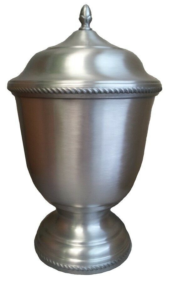 Large/Adult 205 Cubic Inch Pewter Aegis Funeral Cremation Urn for Ashes