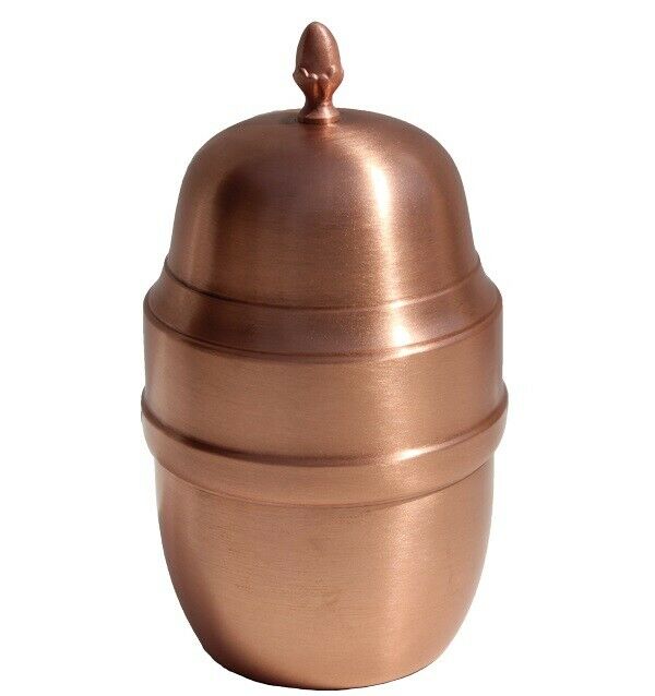 Small/Keepsake 54 Cubic Inch Hand-Spun Copper Funeral Cremation Urn for Ashes
