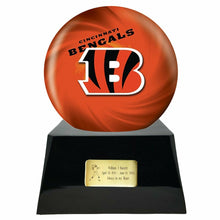 Load image into Gallery viewer, Large/Adult 200 Cubic Inch Cincinnati Bengals Metal Ball on Cremation Urn Base
