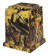 Load image into Gallery viewer, Large 225 Cubic Inch Windsor Elite Gold Cultured Marble Cremation Urn For Ash
