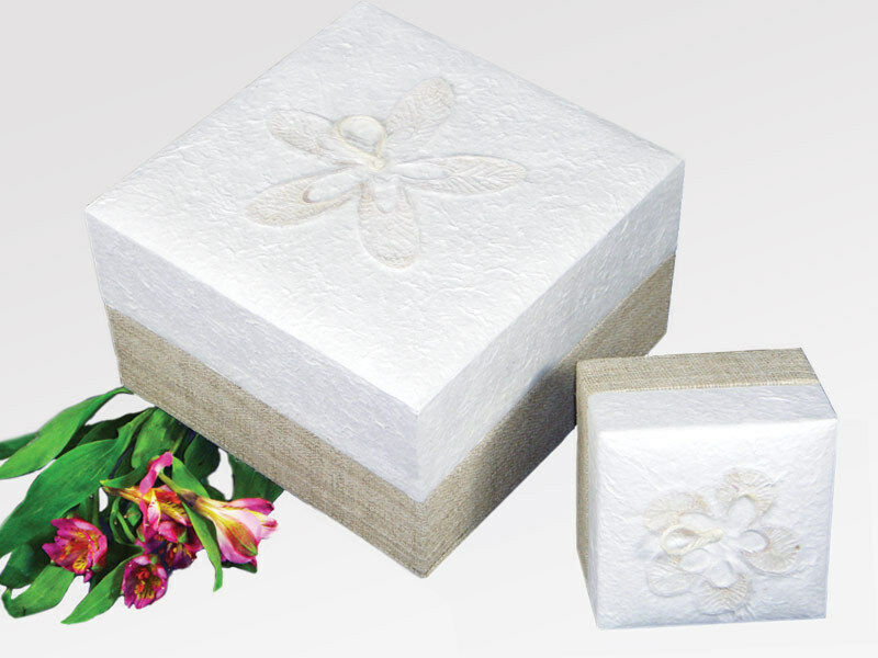 Biodegradable, Eco-Friendly Keepsake Funeral Box Cremation Urn, 30 Cubic Inches
