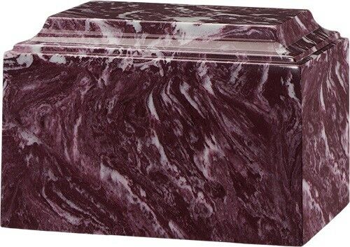 Large/Adult 225 Cubic In Tuscany Merlot Cultured Marble Cremation Urn for Ashes