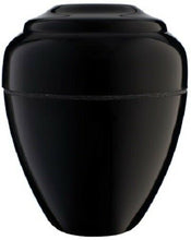 Load image into Gallery viewer, Small/Keepsake 18 Cubic Inch Black Night Vase Cultured Marble Cremation Urn
