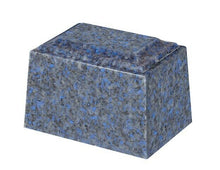 Load image into Gallery viewer, Small/Keepsake 2 Cubic Inch Blue Tuscany Cultured Granite Cremation Urn Ashes
