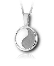 Load image into Gallery viewer, Sterling Silver Yin Yang Round Funeral Cremation Urn Pendant for Ashes w/Chain
