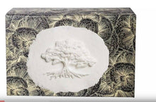 Load image into Gallery viewer, XLarge 300 Cubic Inch Biodegradable Box Cremation Urn w/Cotton Tree of Life
