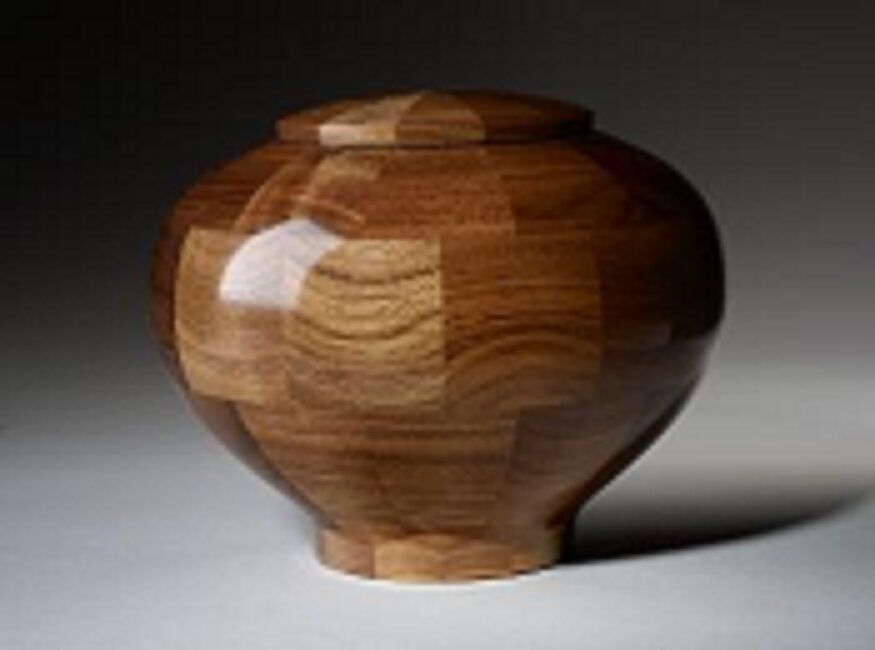 Wisdom Adult Black Walnut Wood Funeral Cremation Urn, 225 Cubic Inches