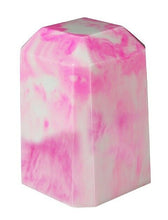 Load image into Gallery viewer, Small/Keepsake 36 Cubic Inch Pink Square Cultured Marble Cremation Urn For Ashes
