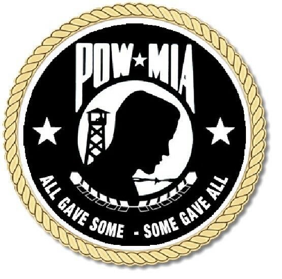 POW - MIA Medallion for Box Cremation Urn/Flag Case - 3 Inch Diameter