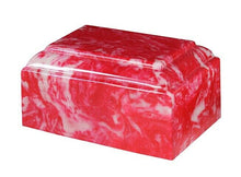 Load image into Gallery viewer, Small/Keepsake 22 Cubic Inch Red Tuscany Cultured Marble Cremation Urn For Ashes

