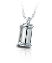 Load image into Gallery viewer, Sterling Silver Large Traditional Funeral Cremation Urn Pendant w/Chain
