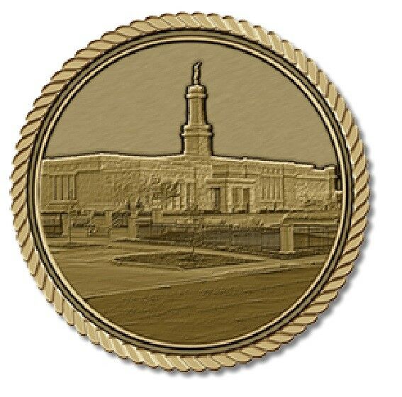 LDS Small Temple Medallion for Box Cremation Urn/Flag Case - 3 Inch Diameter