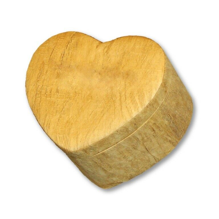 Biodegradable, Eco-Friendly Wood-Grain Heart Keepsake Funeral Cremation Urn