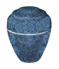 Load image into Gallery viewer, Small/Keepsake 18 Cubic Inch Sapphire Vase Cultured Granite Cremation Urn Ashes
