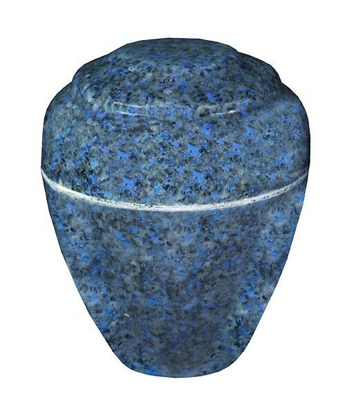 Small/Keepsake 18 Cubic Inch Sapphire Vase Cultured Granite Cremation Urn Ashes