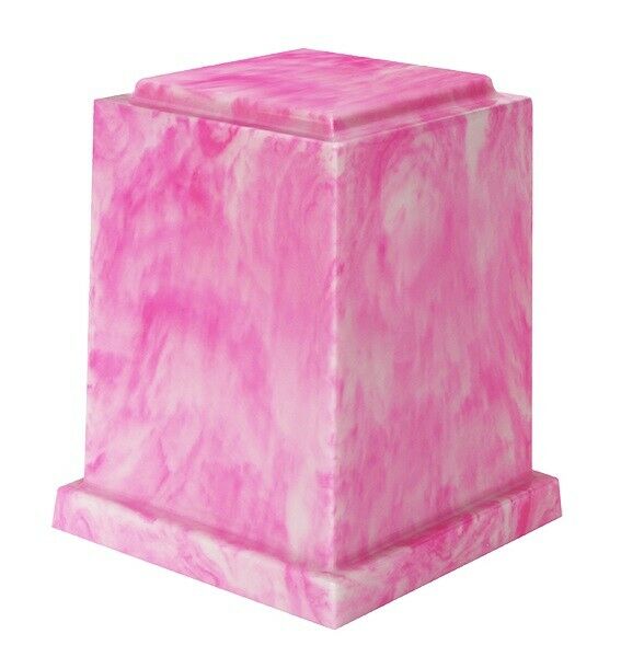 Large 225 Cubic Inch Windsor Elite Pink Cultured Marble Cremation Urn For Ashes