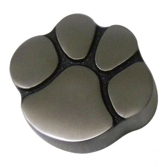 Small/Keepsake 5 Cubic Inch Pewter Paw Print Pet Funeral Cremation Urn for Ashes