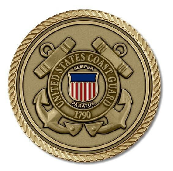Coast Guard Medallion for Box Cremation Urn/Flag Case - 2 Inch Diameter