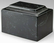 Load image into Gallery viewer, Classic Marble Black &amp; White 100 Cubic Inches Cremation Urn Ashes, TSA Approved
