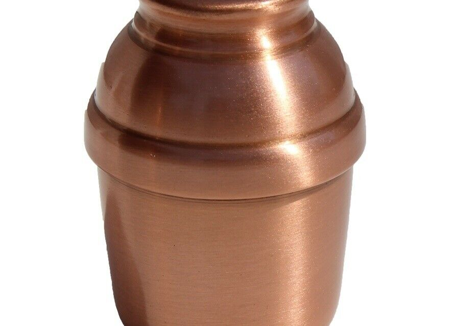 Small/Keepsake 2 Cubic Inch Hand-Spun Copper Funeral Cremation Urn for Ashes