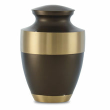 Load image into Gallery viewer, Large/Adult 228 Cubic Ins Black Artisinal Brass Funeral Cremation Urn for Ashes
