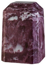 Load image into Gallery viewer, Small/Keepsake 36 Cubic Inch Merlot Square Cultured Marble Funeral Cremation Urn
