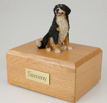 Load image into Gallery viewer, Bernese Mountain Dog Pet Funeral Cremation Urn Avail in 3 Diff Colors &amp; 4 Sizes

