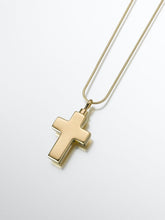 Load image into Gallery viewer, Gold Vermeil Large Cross Memorial Jewelry Pendant Funeral Cremation Urn
